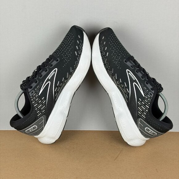 Brooks Glycerin 20 Athletic Running Shoes Womens 8.5 Black White Low Top Lace Up - Picture 6 of 10